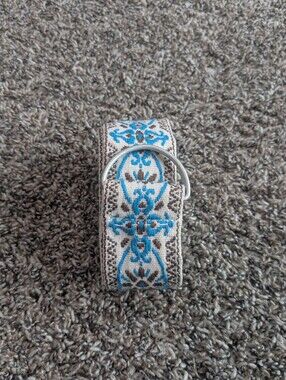 Vintage Boho Woven Tapestry Belt Turquoise